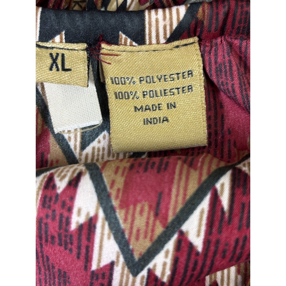Cinco Ranch Aztec Fringe Tunic XL Western Boho Festival Southwestern Peasant - Picture 10 of 10